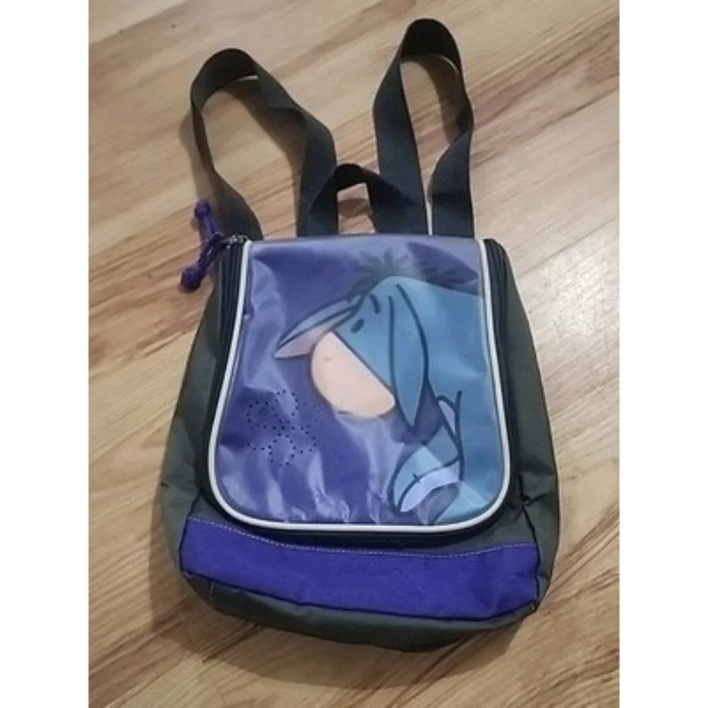 VTG EEYORE Small Backpack Pooh Disney Mini Purse Bag Adjustable Straps Zip Pocke